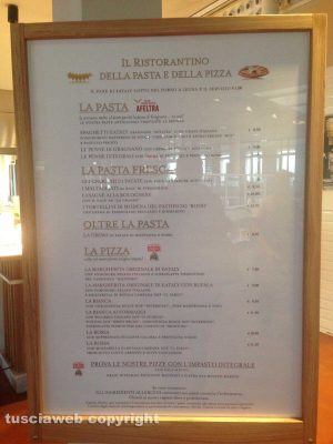 Menu e prezzi di Eataly sull'autostrada del sole