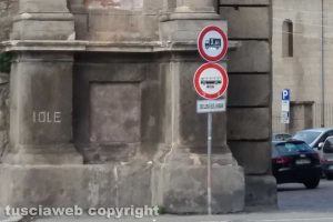 Viterbo - La scritta 'Iole'