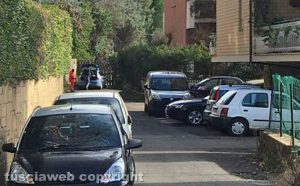 Viterbo - La polizia in via Luigi De Franchis