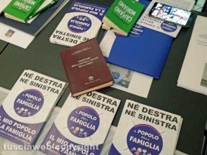 Viterbo - Presentazione dei candidati del "Popolo della famiglia"