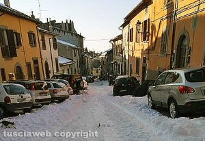 San Martino al Cimino - Neve in via Papa Nicolò III