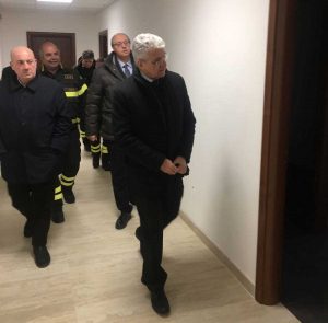 Il capo del corpo dei vigili del fuoco Gioacchino Giomi in visita a Viterbo