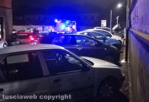 Viterbo - I carabinieri e i vigili del fuoco a piazza Sallupara