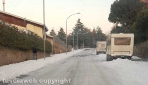 Viterbo - Neve a via della Pila