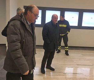 Il capo del corpo dei vigili del fuoco Gioacchino Giomi in visita a Viterbo