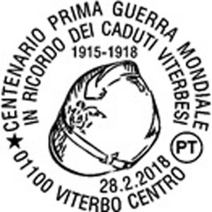 Viterbo - L'annullo per il centenario della Prima Guerra Mondiale