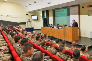 L'arcivescovo ordinario militare Marcianò in visita alla scuola sottufficiali 