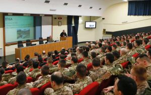 L'arcivescovo ordinario militare Marcianò in visita alla scuola sottufficiali 
