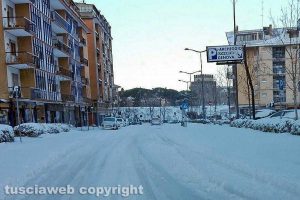 Viterbo - Neve in via Genova