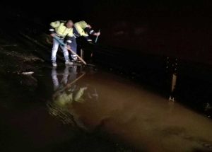 Tarquinia - I volontari Aeopc al lavoro per il maltempo