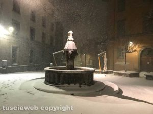 Bufera di neve a Viterbo
