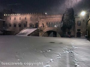 Bufera di neve a Viterbo