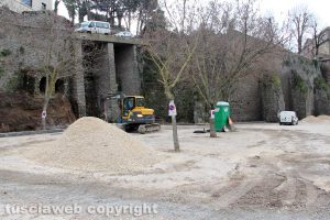 Viterbo - Lavori al parcheggio di via sant'Antonio