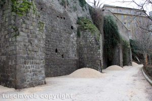 Viterbo - Lavori al parcheggio di via sant'Antonio