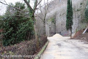 Viterbo - Lavori al parcheggio di via sant'Antonio