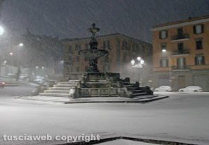 Bufera di neve a Viterbo