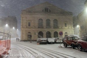Bufera di neve a Viterbo
