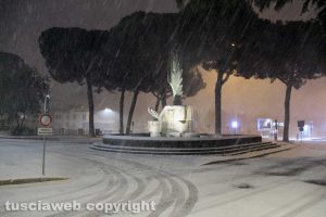 Bufera di neve a Viterbo