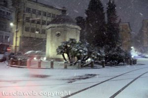 Bufera di neve a Viterbo