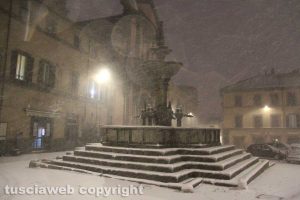 Bufera di neve a Viterbo