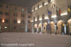 Bufera di neve a Viterbo