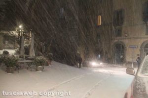 Bufera di neve a Viterbo