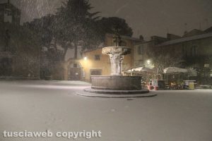 Bufera di neve a Viterbo