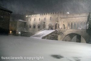 Bufera di neve a Viterbo