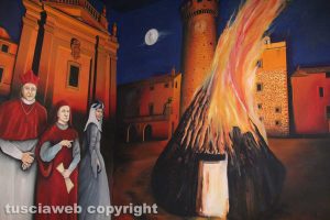Bagnaia - Il sacro fuoco nel murales del sottopassaggio