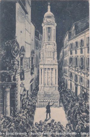 Viterbo - La macchina di Santa Rosa del 1915/!8 - Collezione privata di Roberto Innocenzi