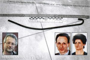 Delitto di Santa Lucia - L'attizzatoio - Nei riquadri, da sinistra: Ermanno Fieno, Gianfranco Fieno e Rita Franceschini