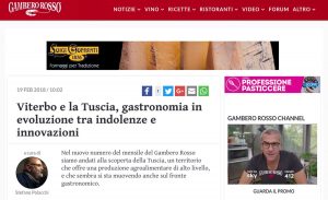 Viterbo e la Tuscia sul Gambero Rosso