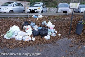 Viterbo - Rifiuti su piazzale Pietro Calisti