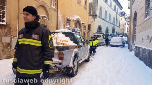 Viterbo coperta di neve