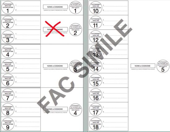 Elezioni regionali - Esempio a