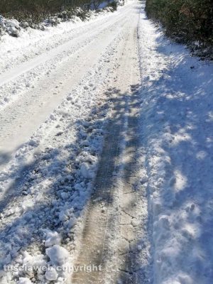 Carbognano - Sp68 piena di neve