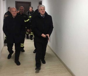 Il capo del corpo dei vigili del fuoco Gioacchino Giomi in visita a Viterbo