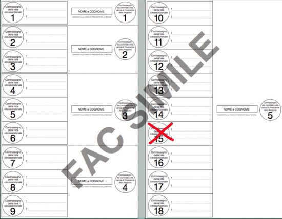 Elezioni regionali - Esempio d