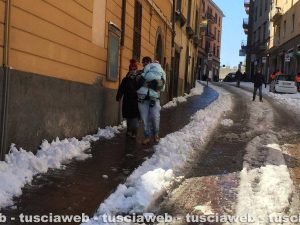 Viterbo - Neve - L'intervento su via Matteotti