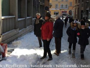 Viterbo - Neve - L'intervento su via Matteotti