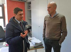 Alessandro Mazzoli visita alcune aziende del distretto industriale di Civita Castellana