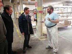 Alessandro Mazzoli visita alcune aziende del distretto industriale di Civita Castellana
