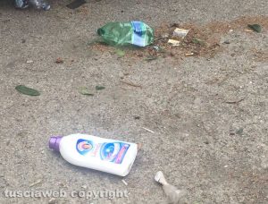 Viterbo - Plastica a terra in zona Murialdo