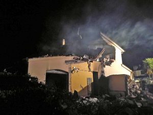 Montalto di Castro - La villetta distrutta a Torre di Maremma