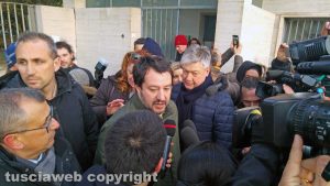 Viterbo - Matteo Salvini (Lega) alle ex terme Inps