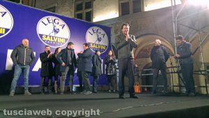 Viterbo - Matteo Salvini a piazza del Comune