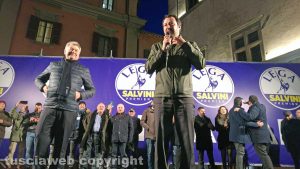 Viterbo - Matteo Salvini a piazza del Comune