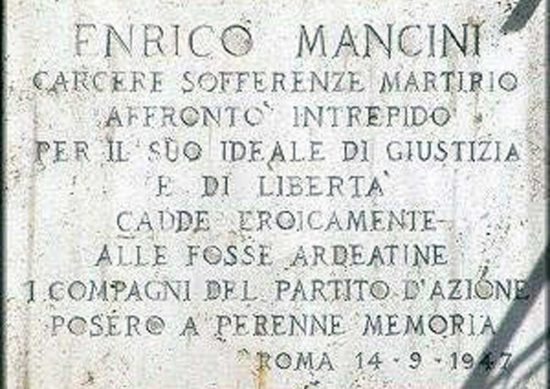Ronciglione - Enrico Mancini - La lapide commemorativa