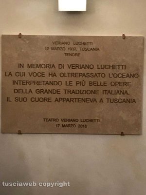 Tuscania - Il teatro Rivellino dedicato al tenore Veriano Luchetti