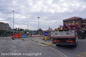 Viterbo - La rottura del collettore fognario - Lavori in corso